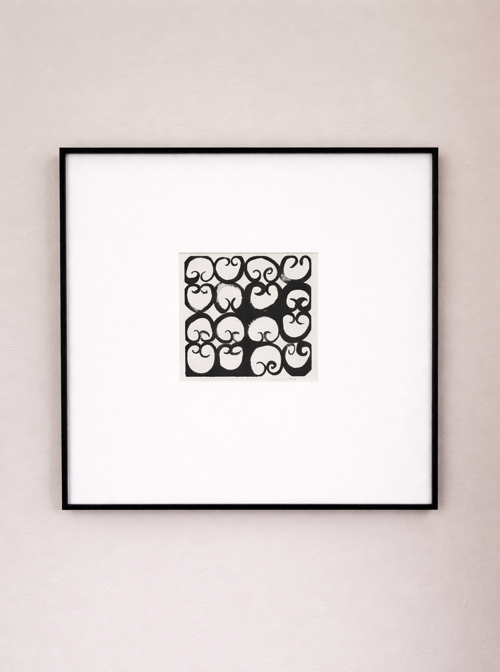 Pintura minimalista para habitacion salon o comedor hecha mano en blanco y negro