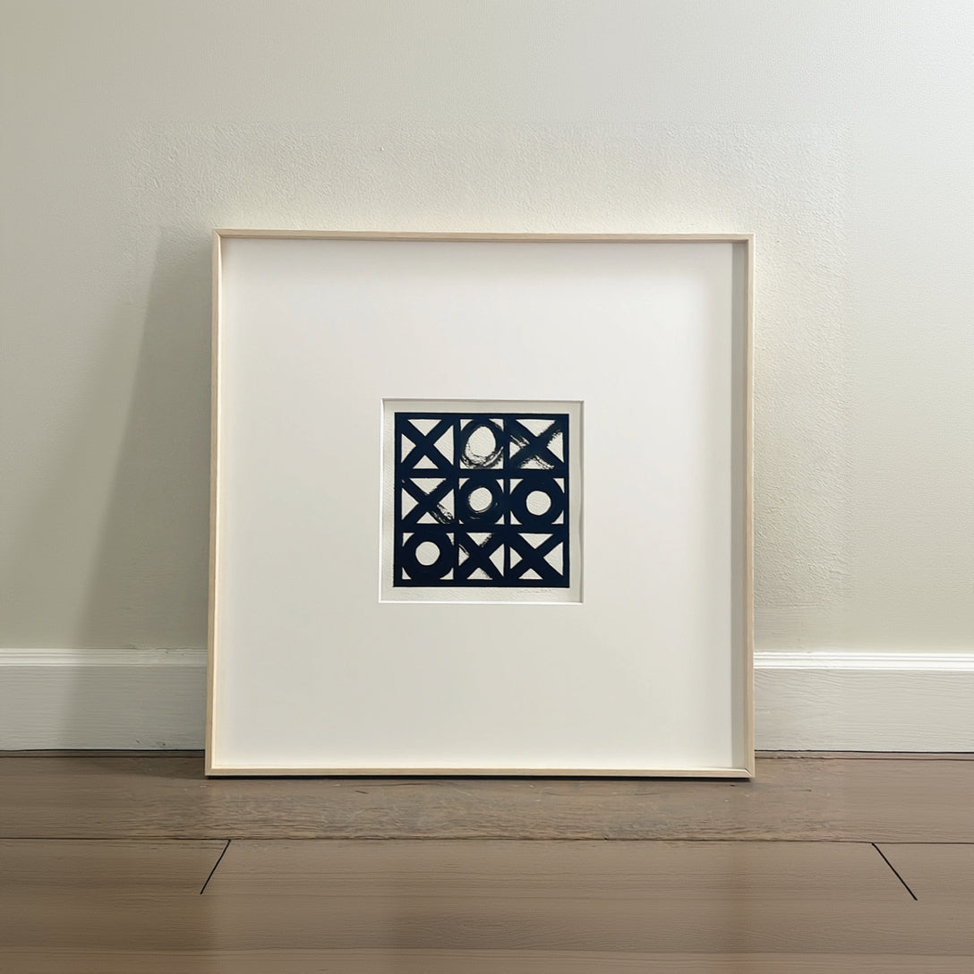 Cuadro original en blanco y negro abstracto para salon 