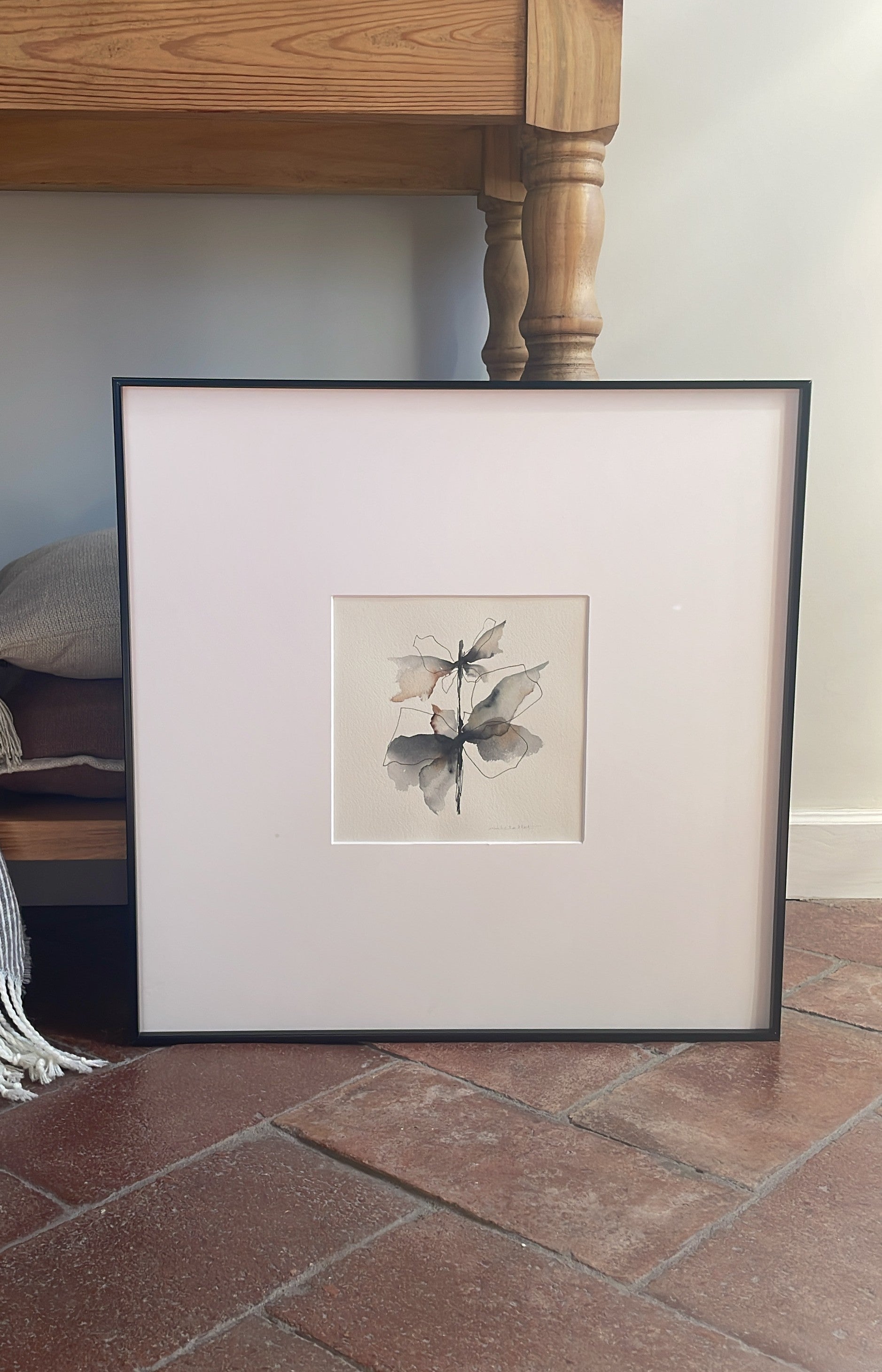 Cuadro decorativo pintado a mano - Serenidad gris - Autumn Nº6