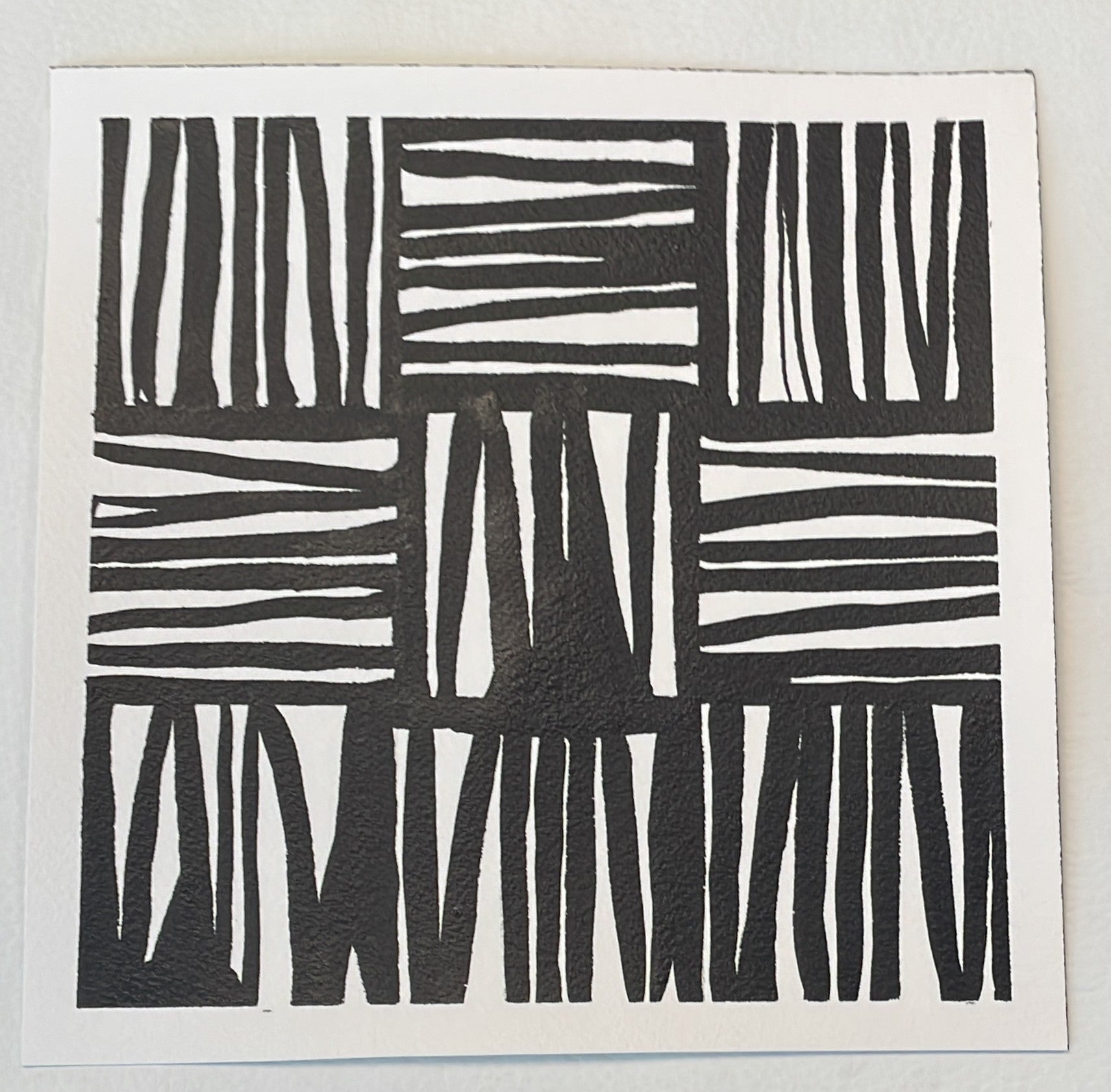 Dibujo lineas abstractas en tinta negra original 