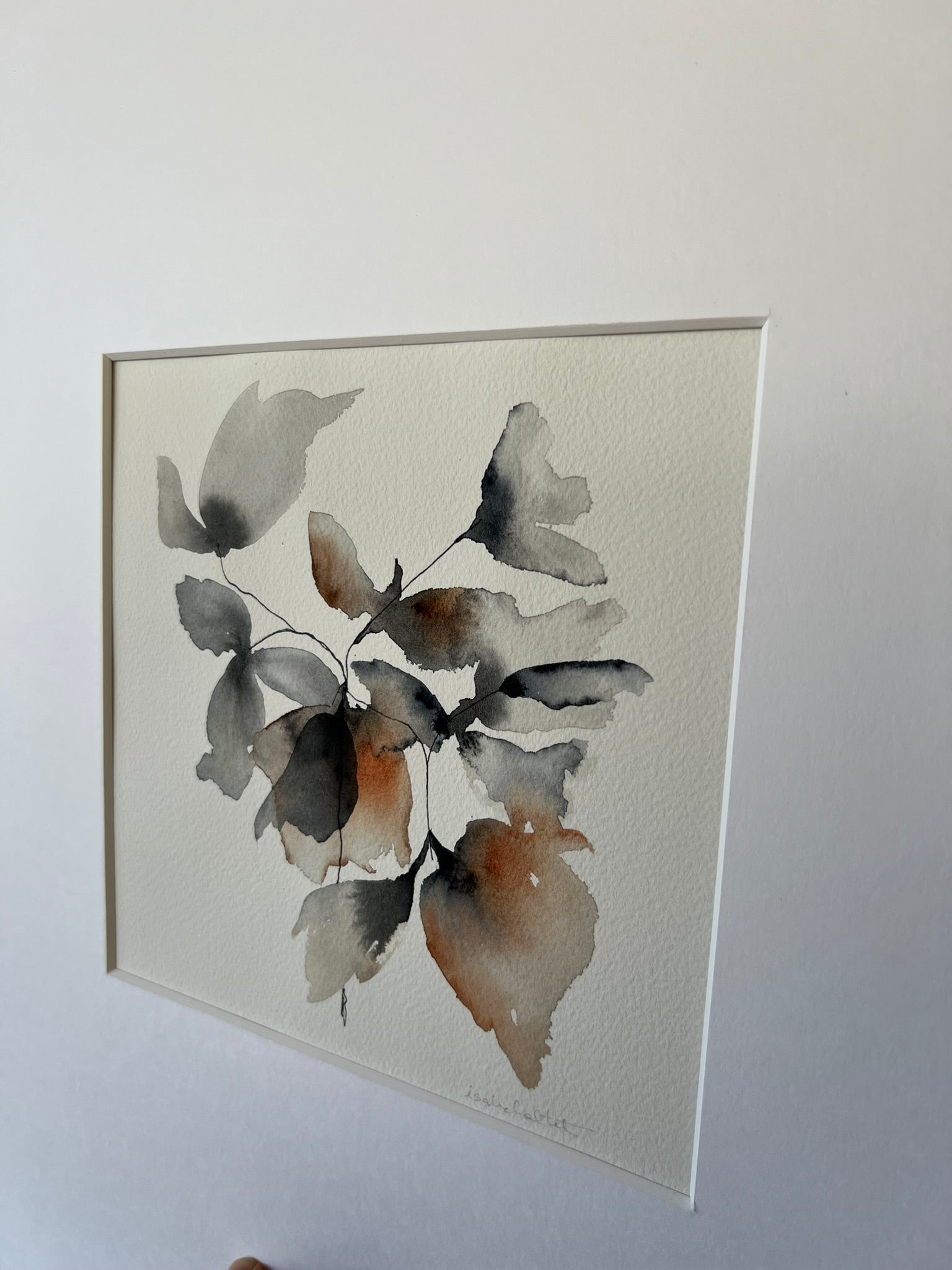Detalle artístico de cuadro en tonos caldera y ocres de Isabel Altet.