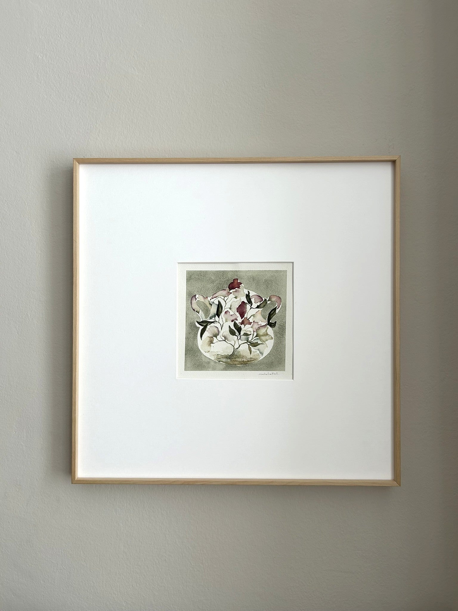 Cuadro de autor para cocina o comedor colgado en la pared