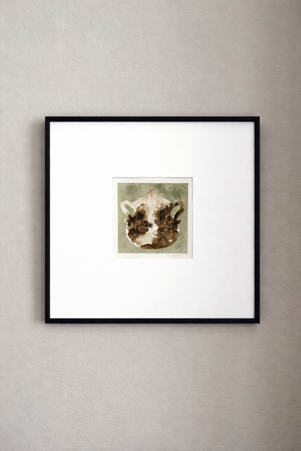 Cuadro original decorativo de sopera antigua para la cocina, comedor o rincón con encanto, enmarcado en negro