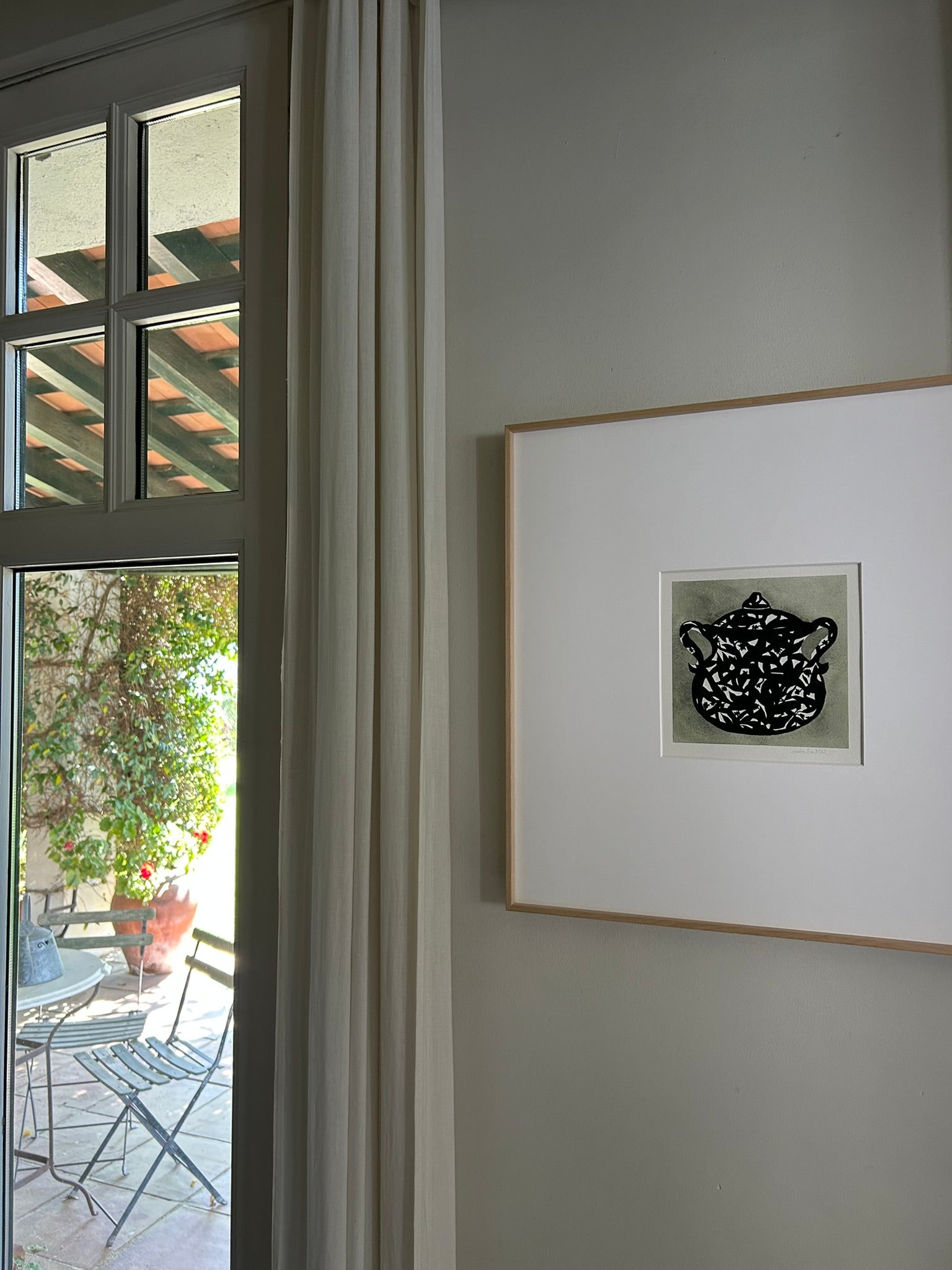 Cuadro en ambiente de comedor, obra original de Isabel Altet