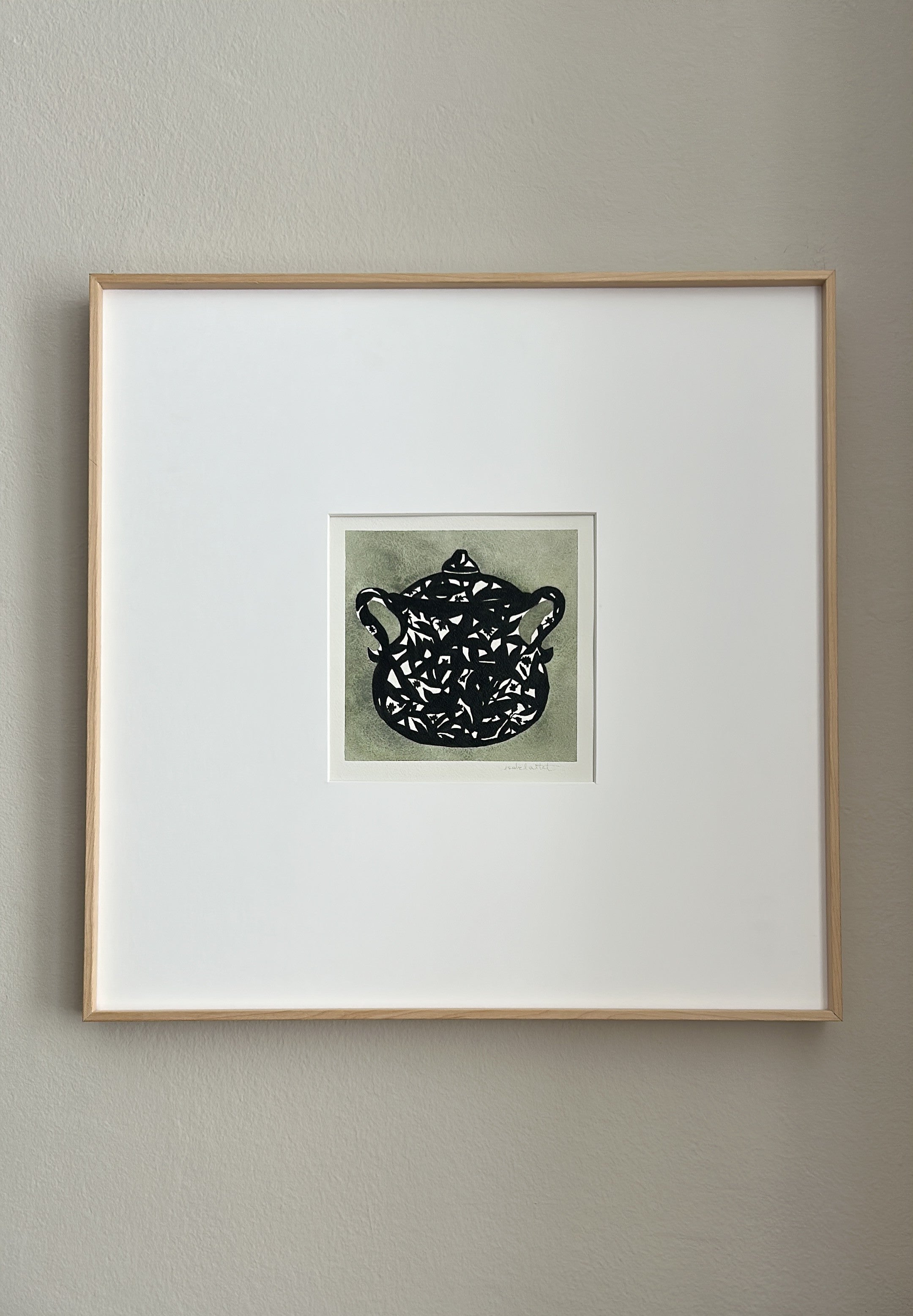Cuadro original de Isabel Altet para cocina o comedor colgado en la pared