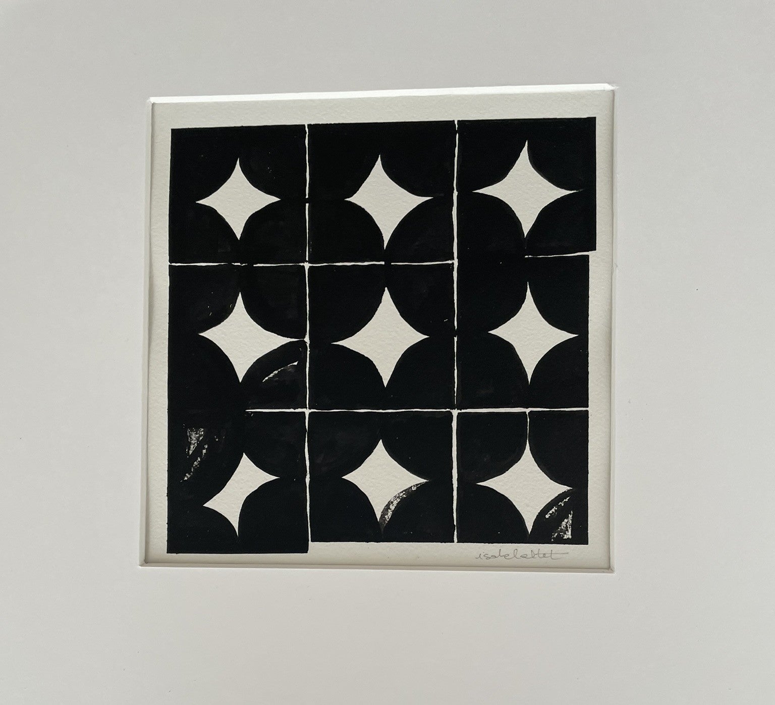 Detalle dibujo original hecho a mano en blanco y negro