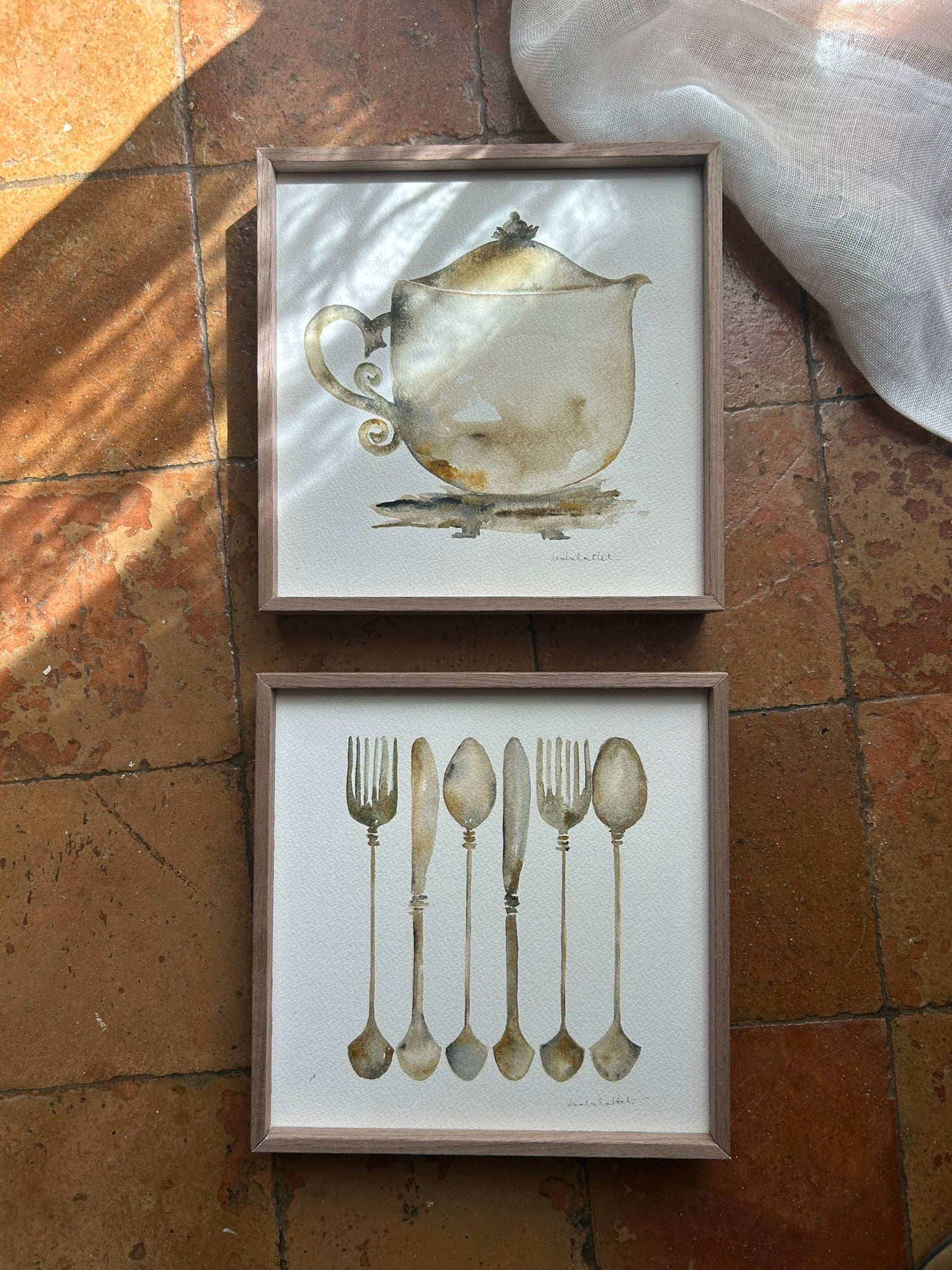 Pareja de cuadros para decorar de manera original y elegante la cocina o el comedor