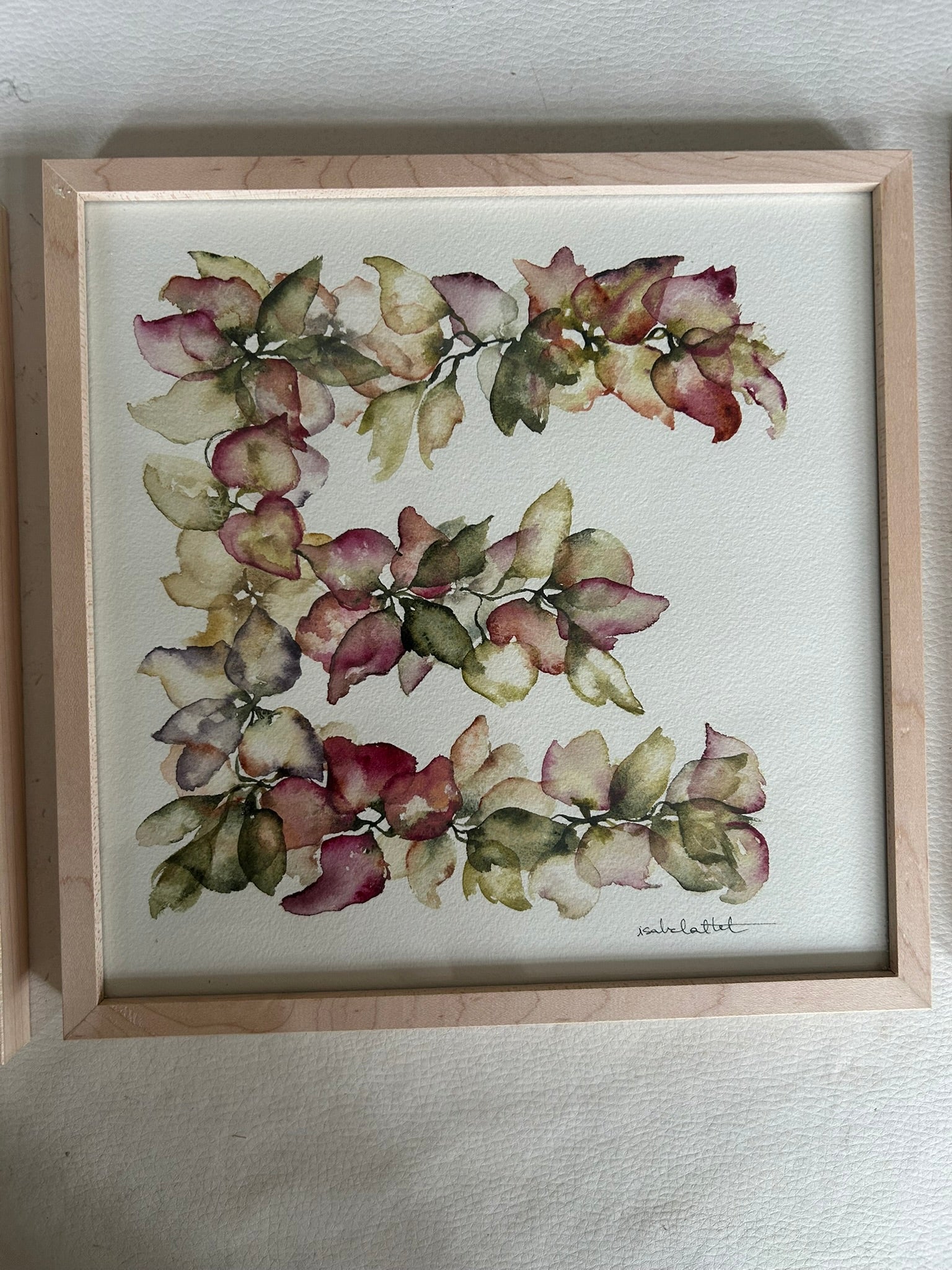 Cuadro decorativo inicial para bebé, personalizada, pintada a mano en acuarela. Estilo rústico