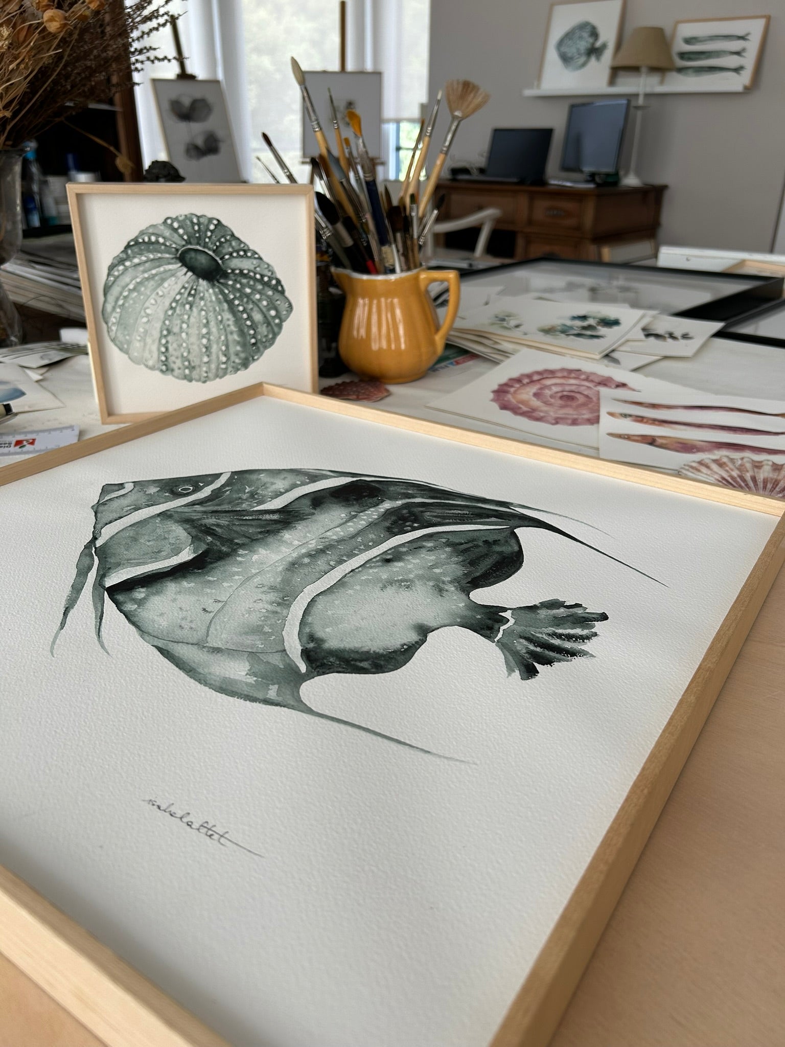 Obra original de Isabel Altet para apartamento de playa, pensado para decorar salones, comedores, pasillos, entradas o baños