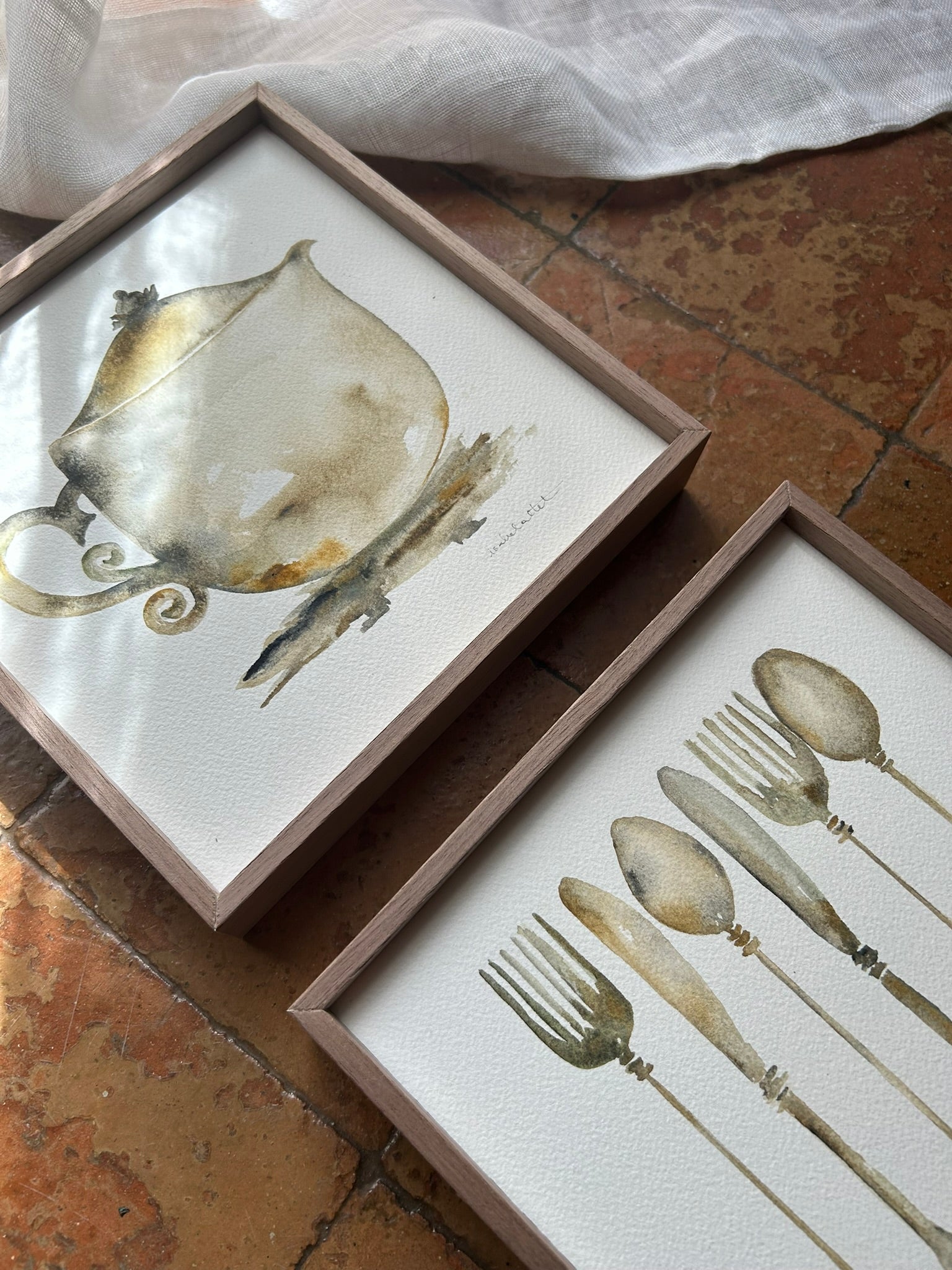 Pintura tetera para decorar la cocina o el comedor de manera elegante y con tonos que no cansan